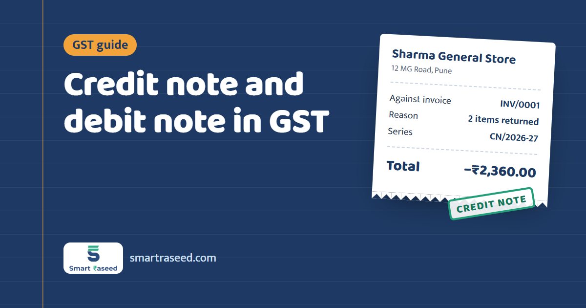 A credit note linked to the original tax invoice it corrects